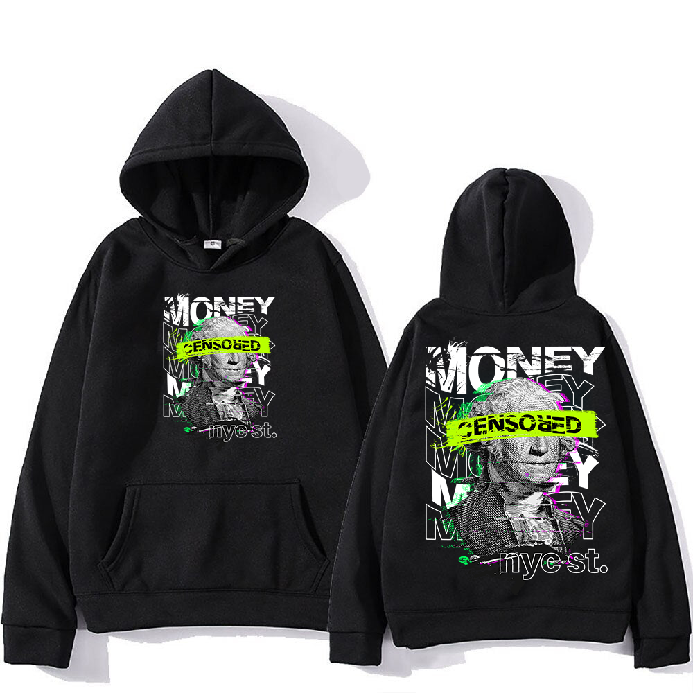 "Money Censored"2 Side Print Hoodie